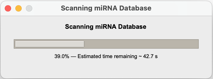 Scanning Progress Popup