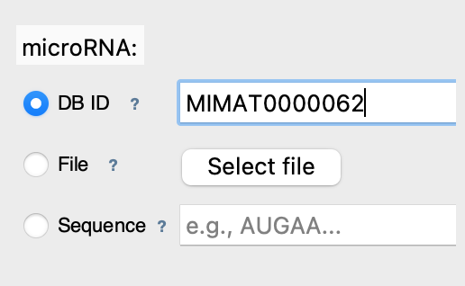 Database ID Input Mode